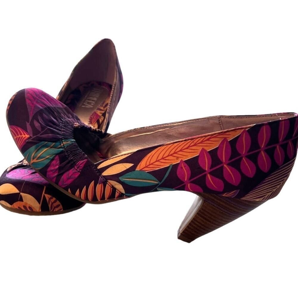 Tribeca Kenneth Cole Wooded 3" Plum Foliage Heels- 8